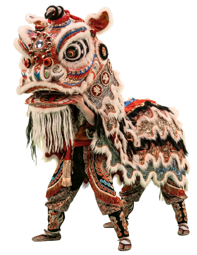 un león de la danza del león